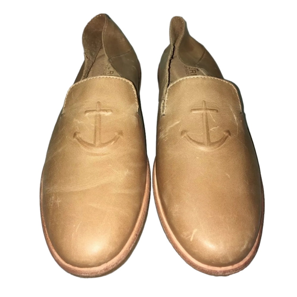 Sperry Women's Seaport Levy Anchor Loafer Tan Leather Size 9 Slip-on Shoes